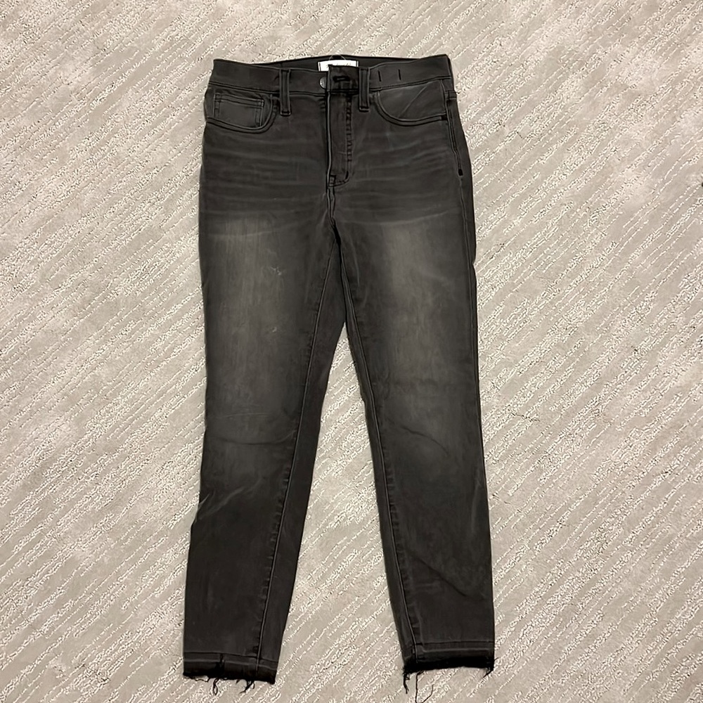 MADEWELL dark gray roadtripper jeggings